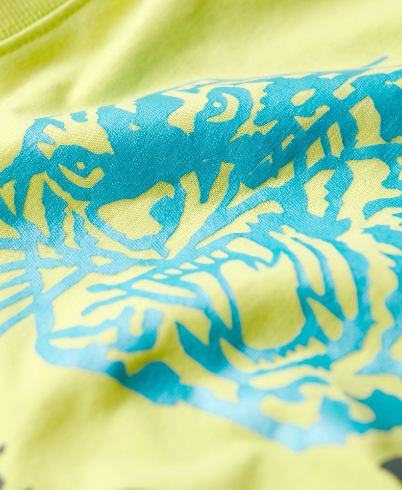 varsity burnout t-shirt in lemon tonic
