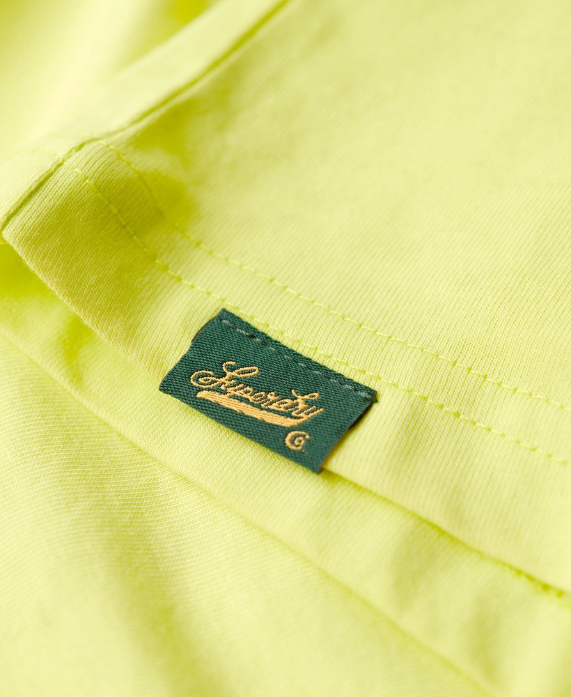 varsity burnout t-shirt in lemon tonic