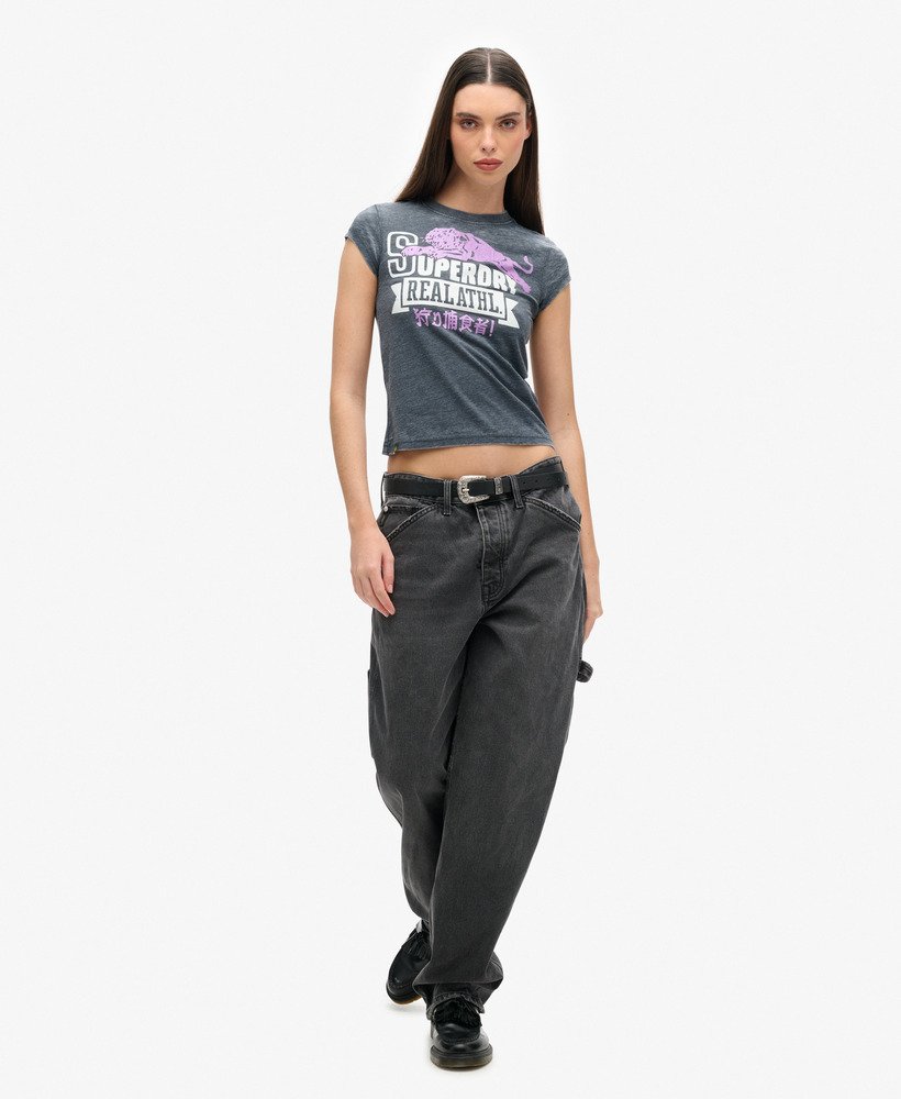 varsity burnout t-shirt in eclipse navy