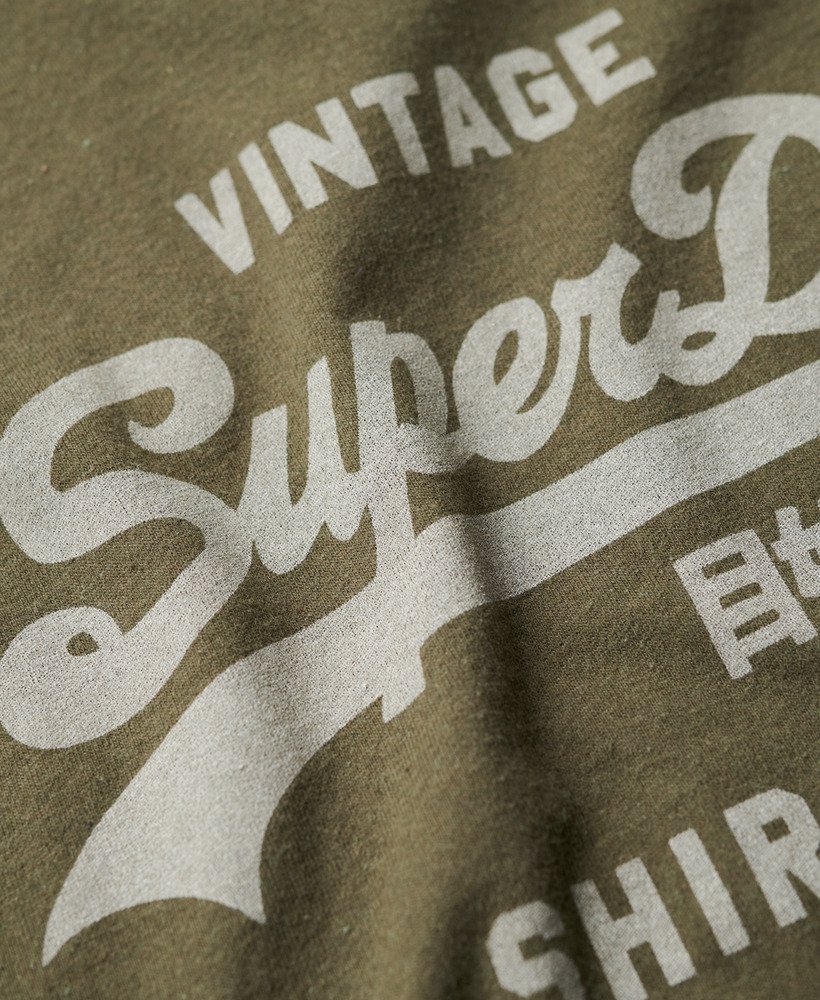 vintage logo heritage relaxed t-shirt in khaki marl