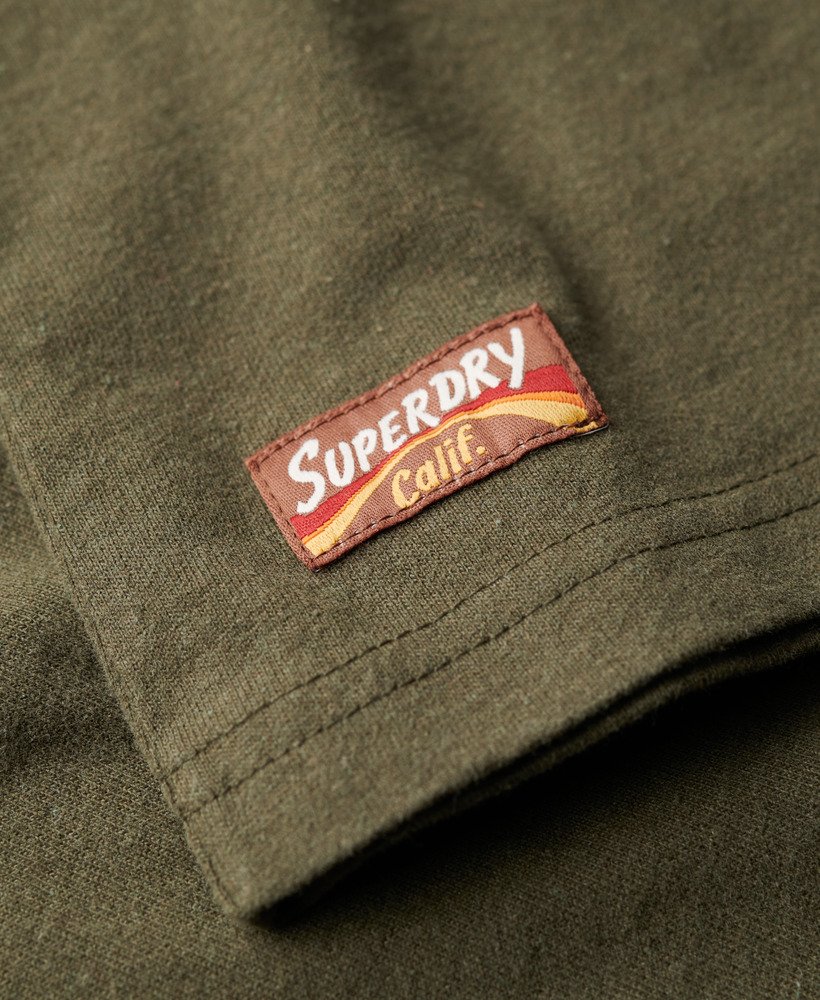 vintage logo heritage relaxed t-shirt in khaki marl