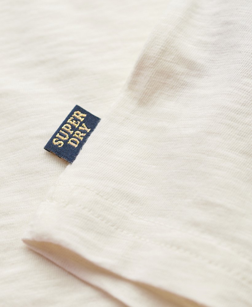 athletic essentials beach graphic ringer t-shirt in off white