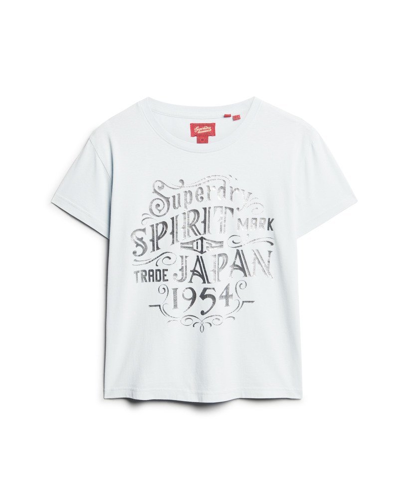 foil workwear getailleerd t-shirt in zeezoutblauw