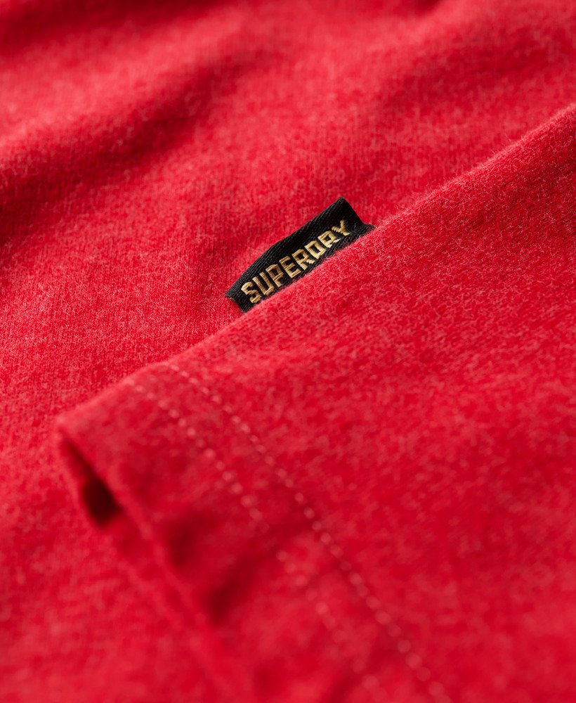 getailleerd t-shirt met puffprint in papajarood gemêleerd
