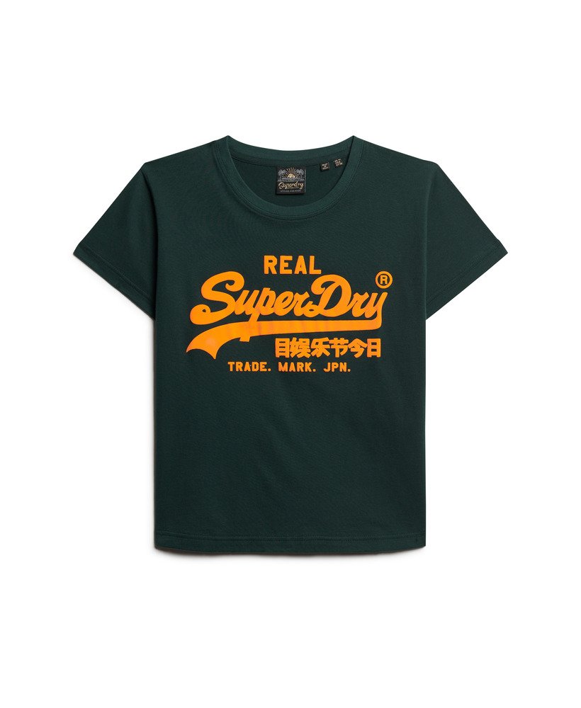 neonkleurig getailleerd t-shirt in emailgroen.
