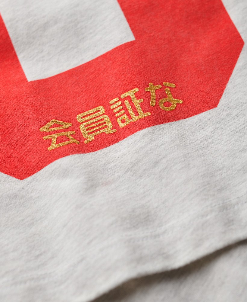 osaka graphic fitted t-shirt in ice marl