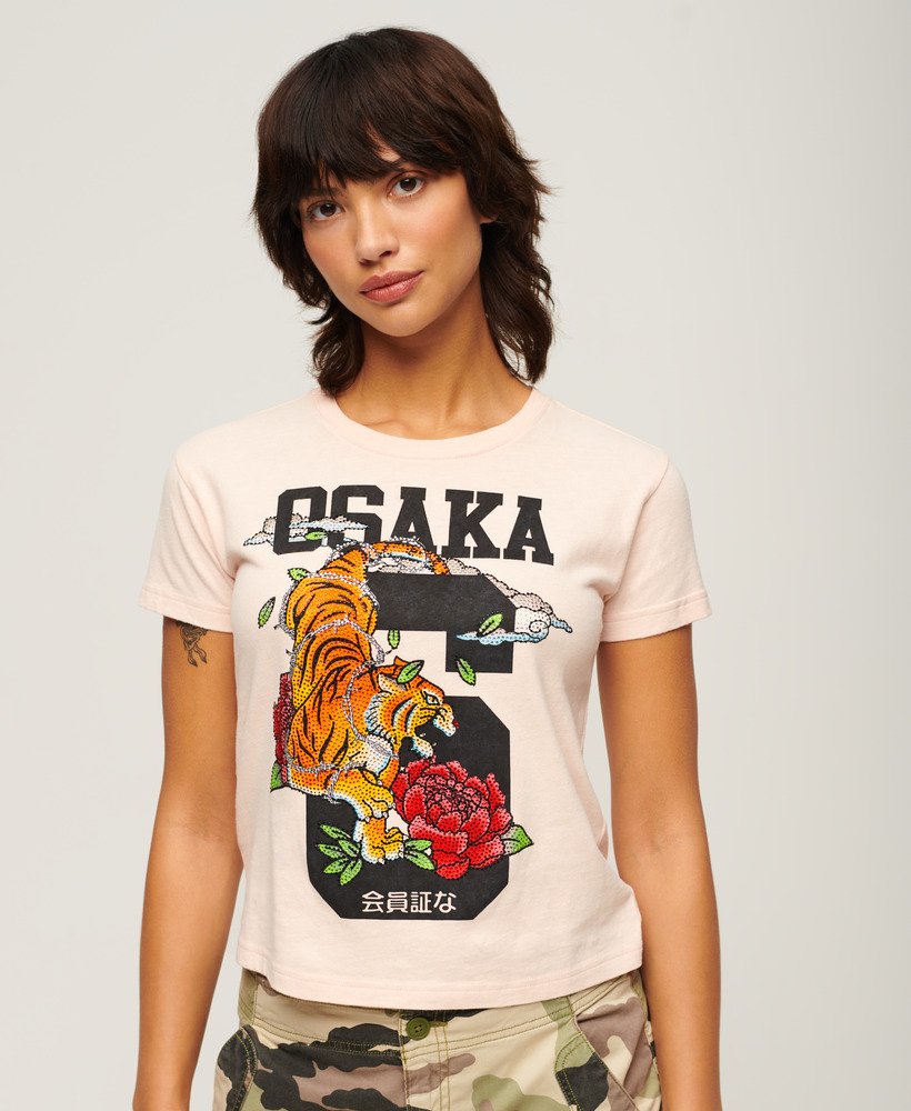 osaka 6 narrative 90s t-shirt in roze klei