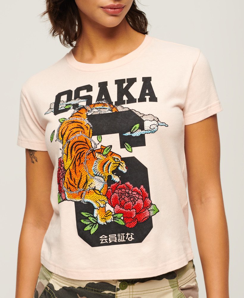 osaka 6 narrative 90s t-shirt in roze klei