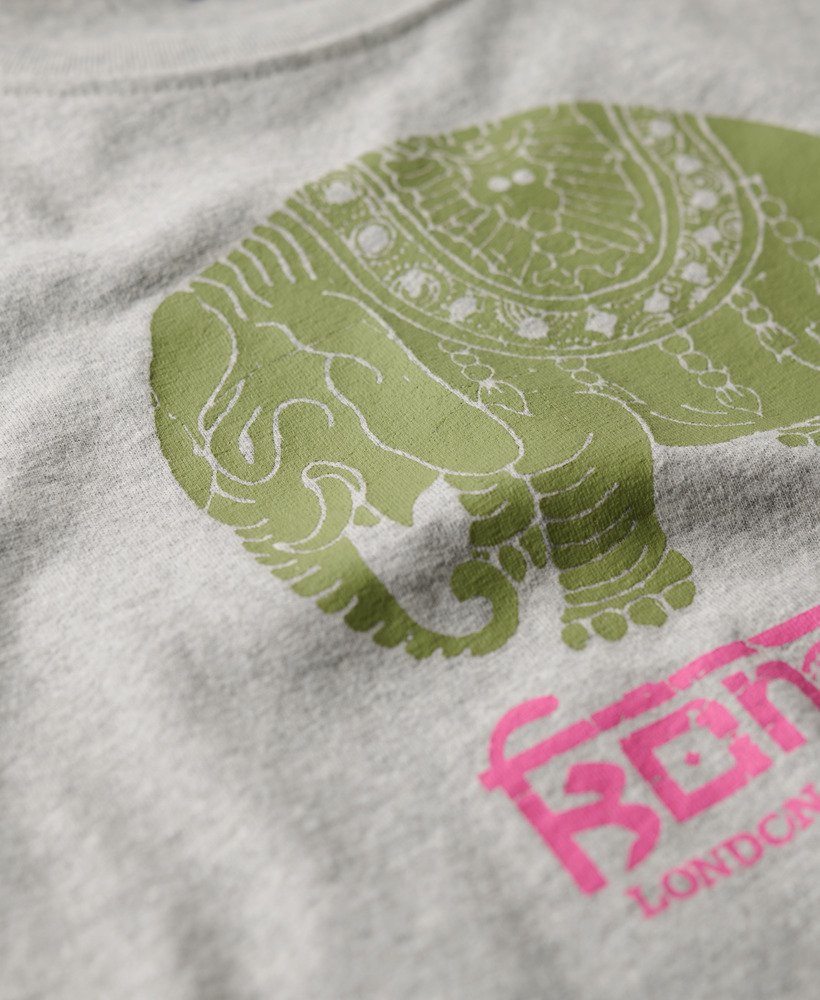 superdry x komodo hathi t-shirt in pumice stone beige marl