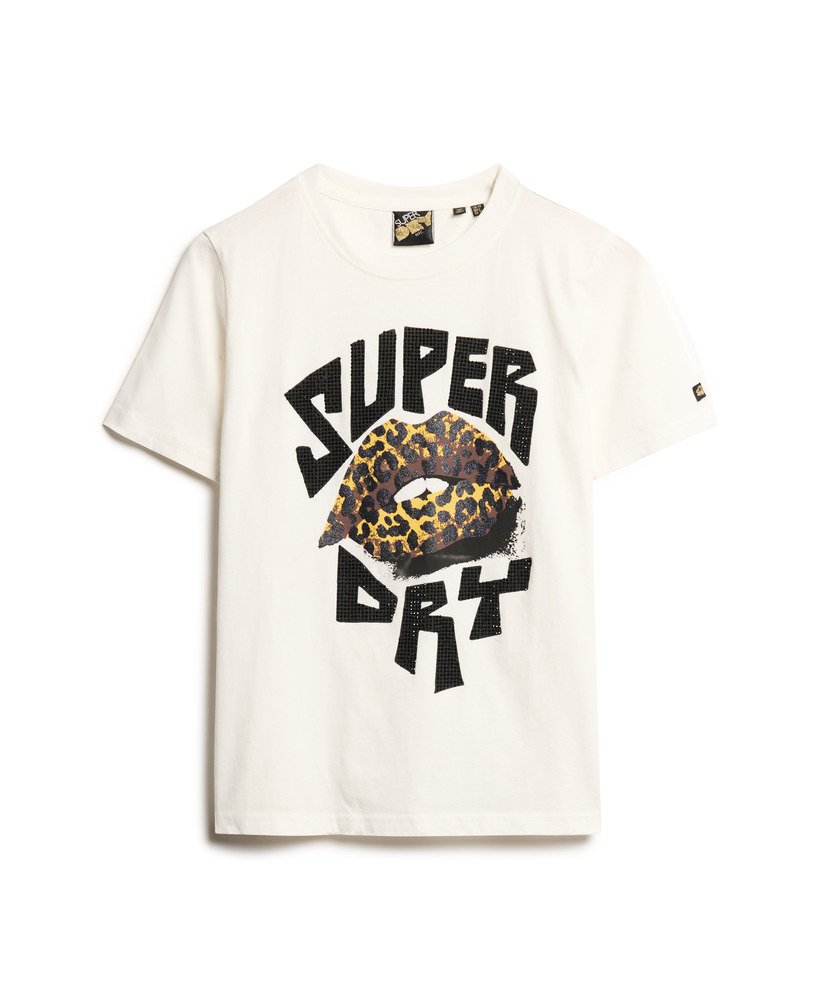 lo-fi punk poster relaxed t-shirt in off white