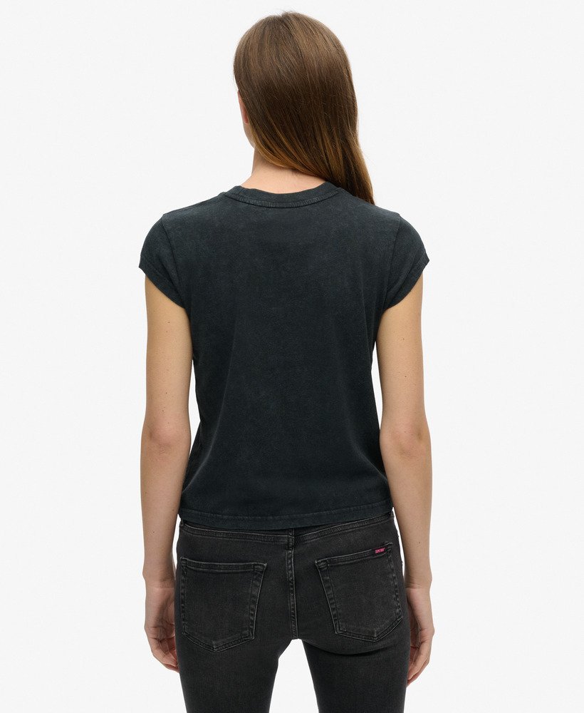 motley crue x superdry t-shirt met korte mouwen in midden-amp zwart