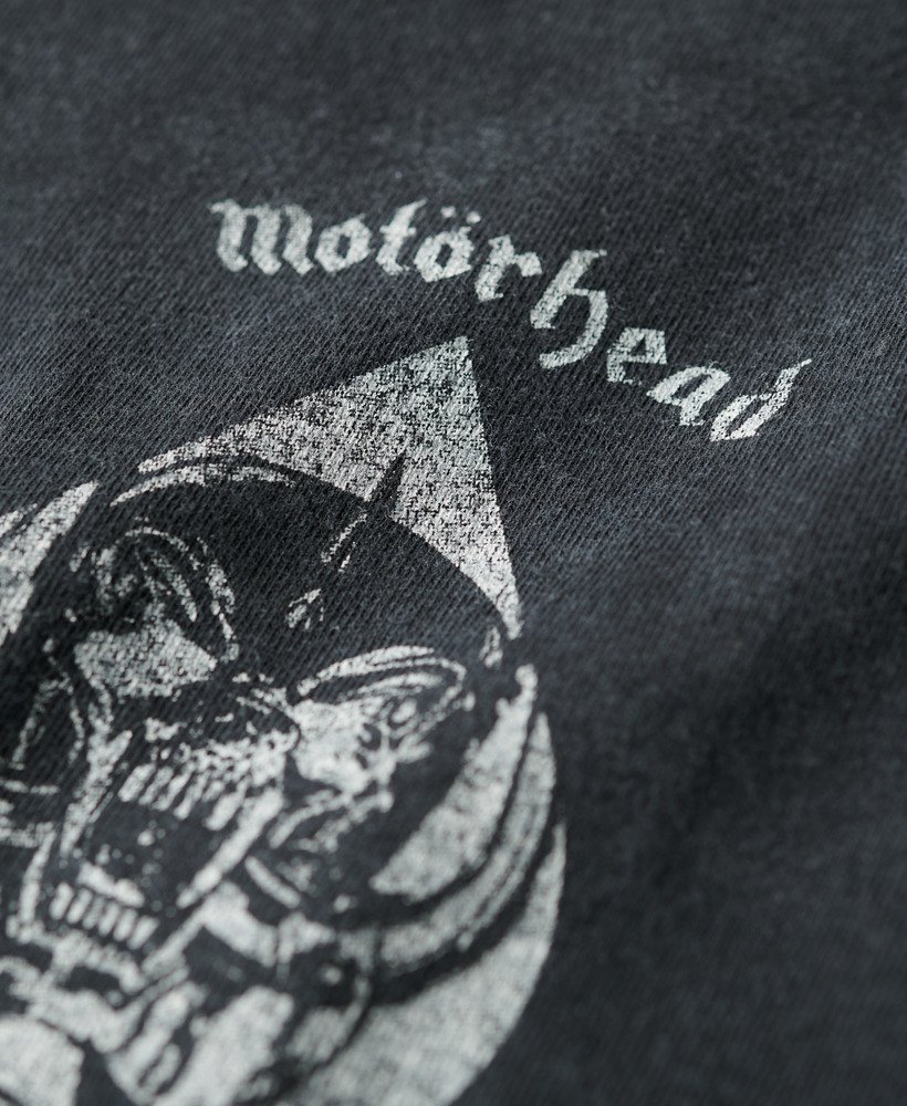 motörhead x superdry t-shirt met korte mouwen en bandmotief in zwart.