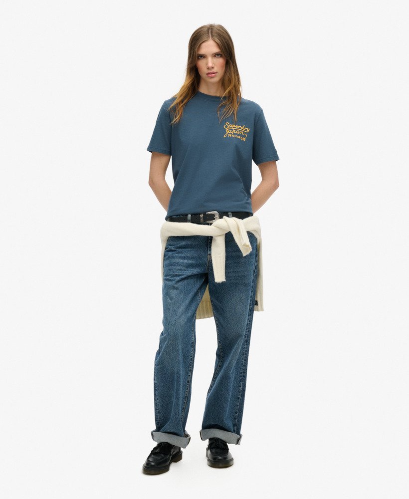 tokyo rhinestone relaxed t-shirt in ink