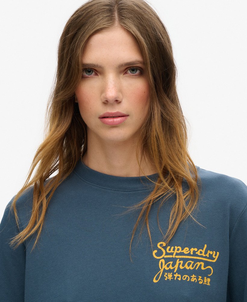 tokyo rhinestone relaxed t-shirt in ink