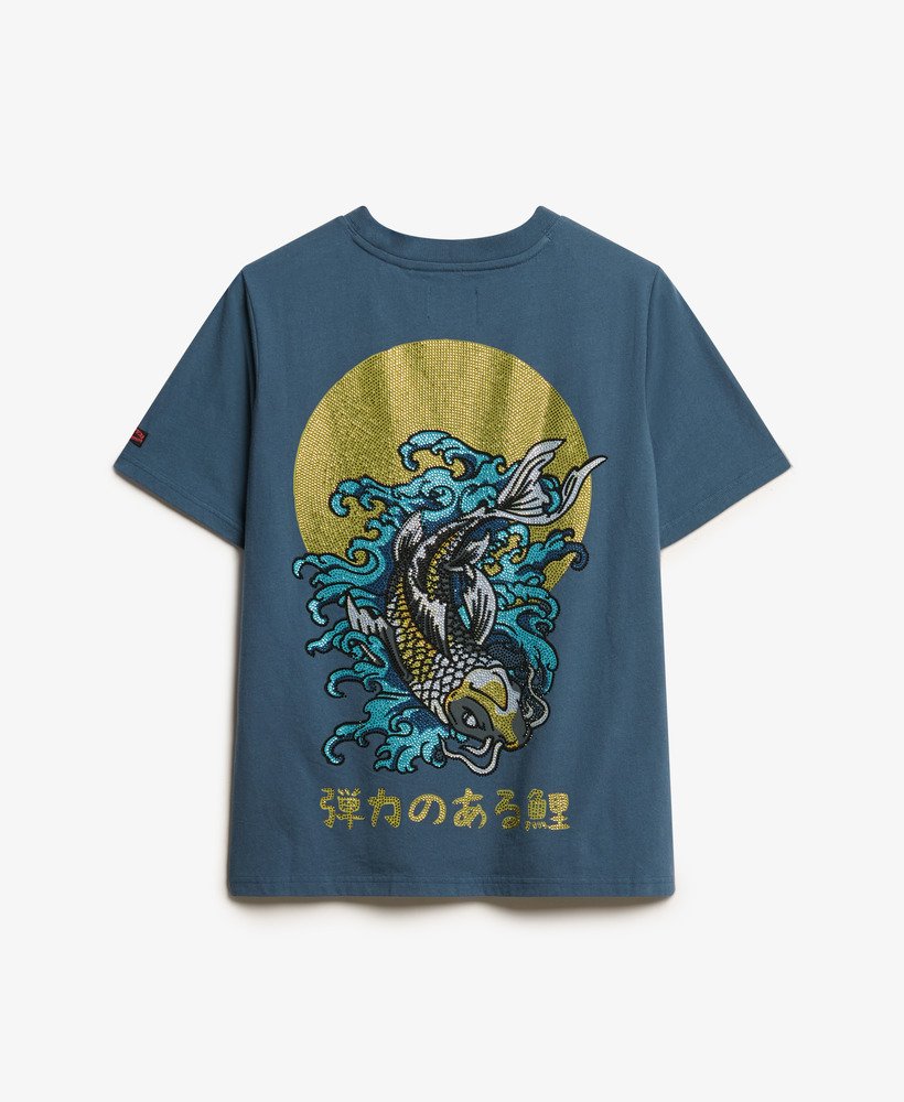 tokyo rhinestone relaxed t-shirt in ink