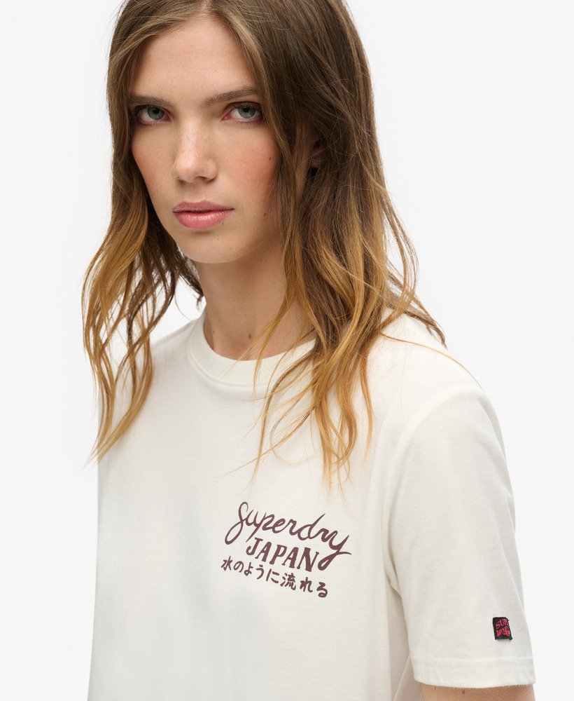 tokyo rhinestone relaxed t-shirt in gebroken wit