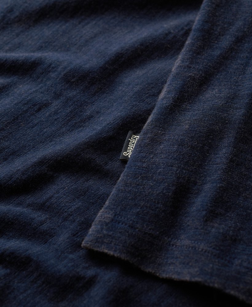 t-shirt met essential logo raglan van biologisch katoen in track goldrich navy