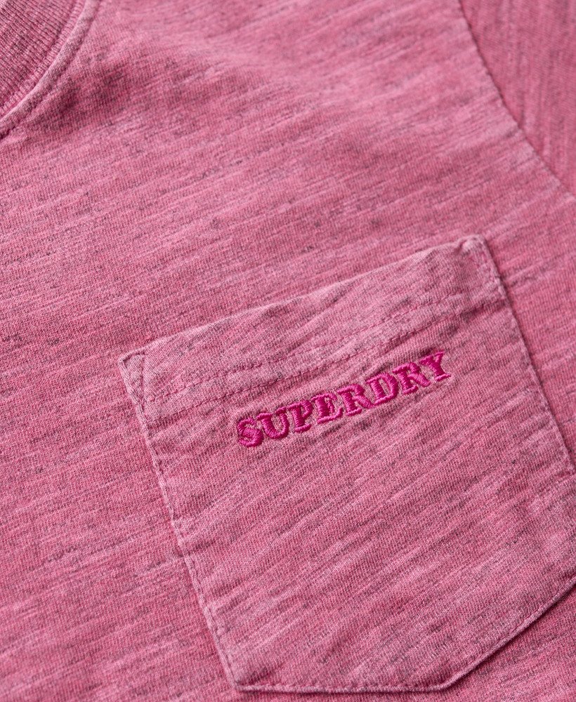 essential logo overdyed t-shirt in shocking pink