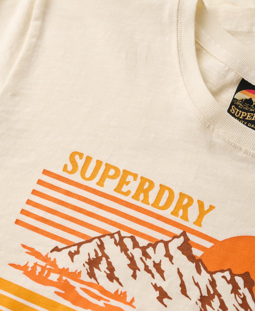 getailleerd t-shirt met strepen voor buiten in riff white