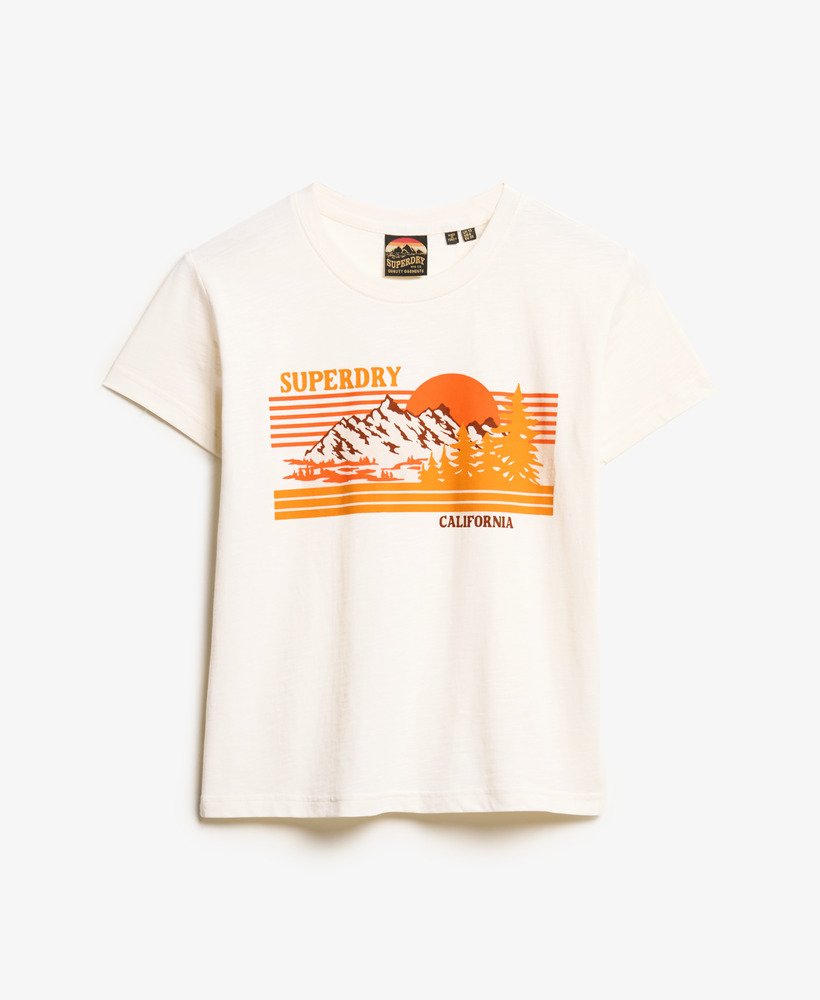 getailleerd t-shirt met strepen voor buiten in riff white