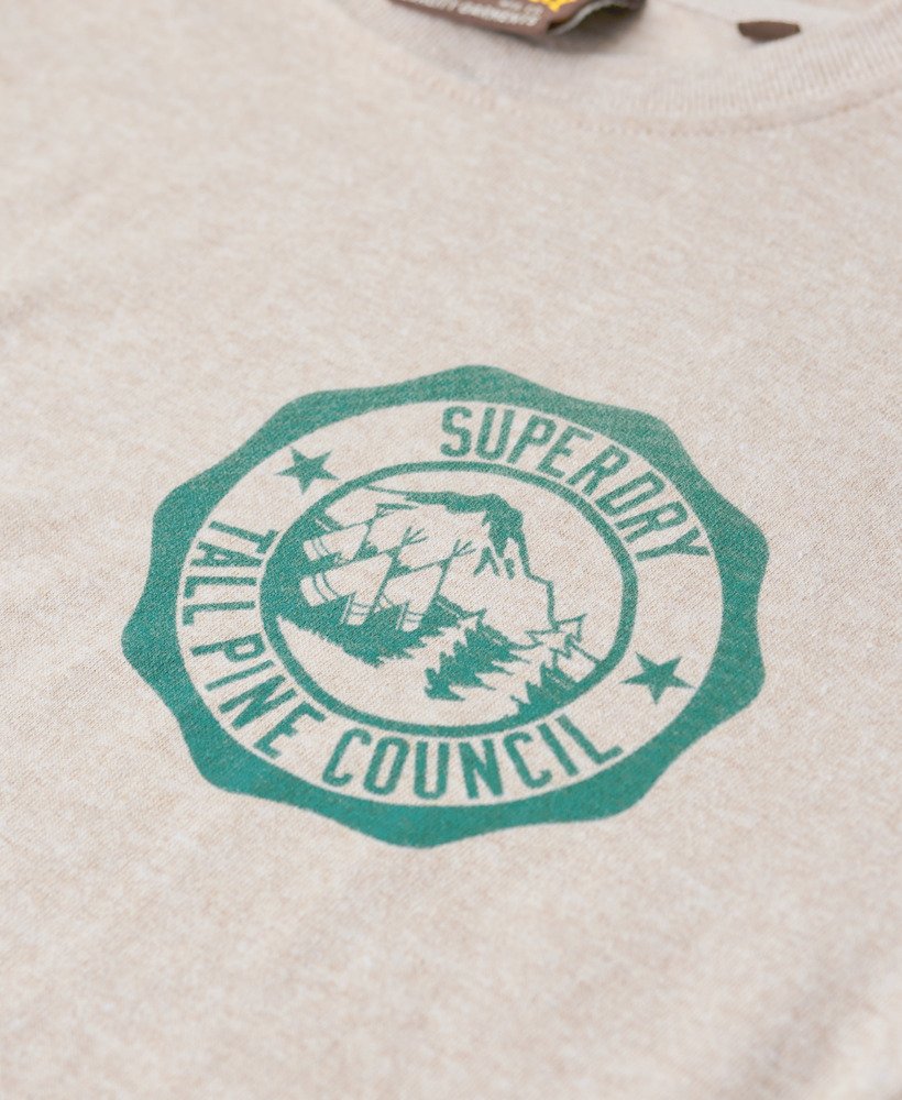 lo-fi outdoor fitted t-shirt in lavin beige marl
