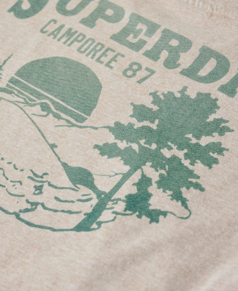 lo-fi outdoor fitted t-shirt in lavin beige marl