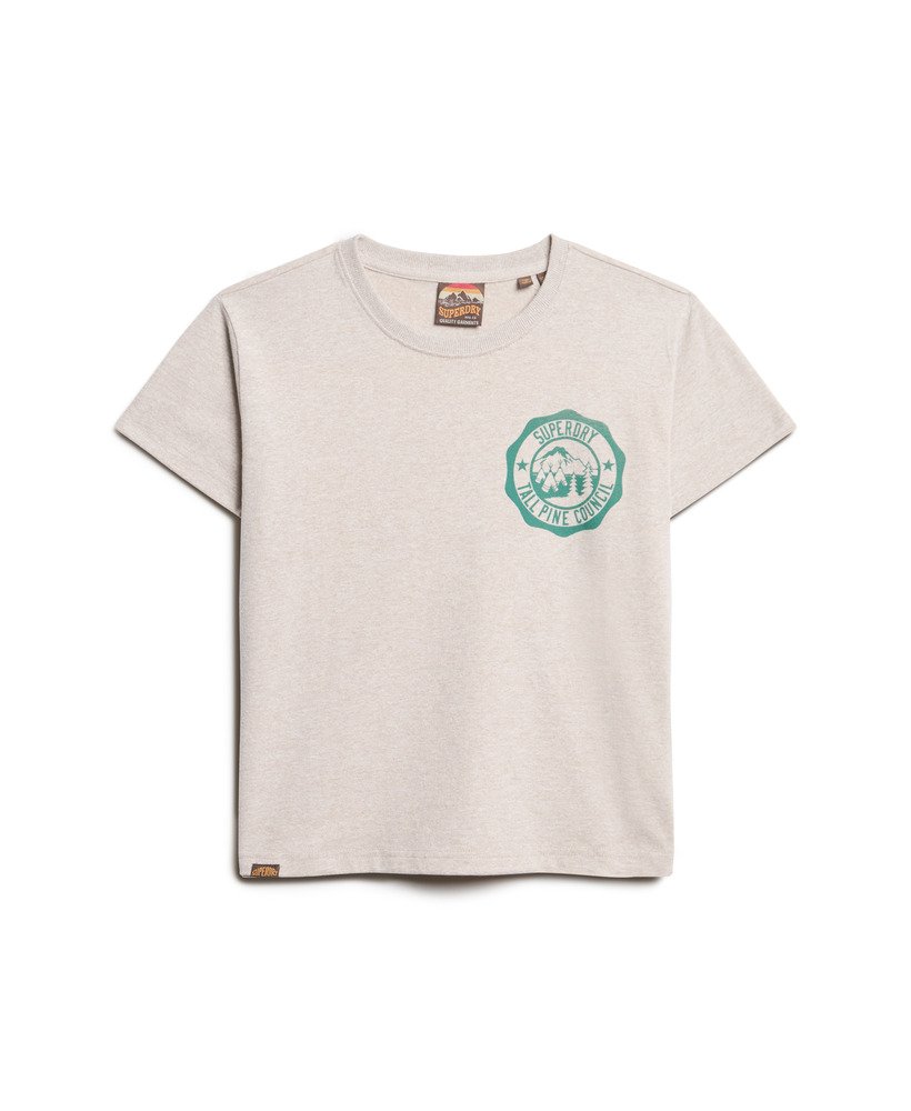 lo-fi outdoor fitted t-shirt in lavin beige marl