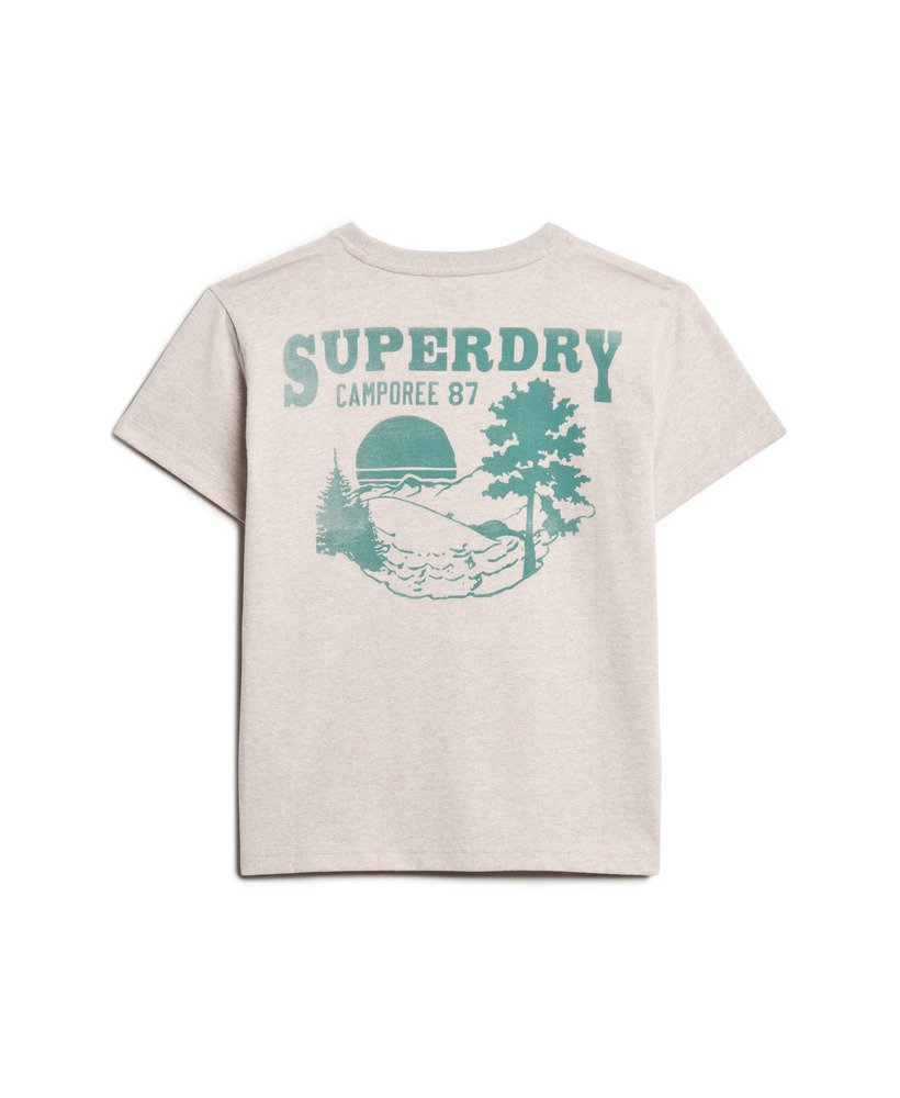 lo-fi outdoor fitted t-shirt in lavin beige marl