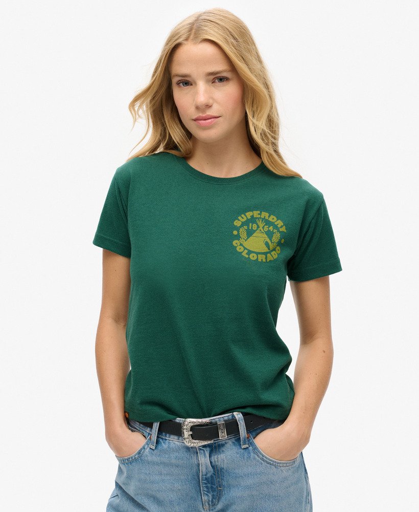 lo-fi outdoor fitted t-shirt in bengreen marl
