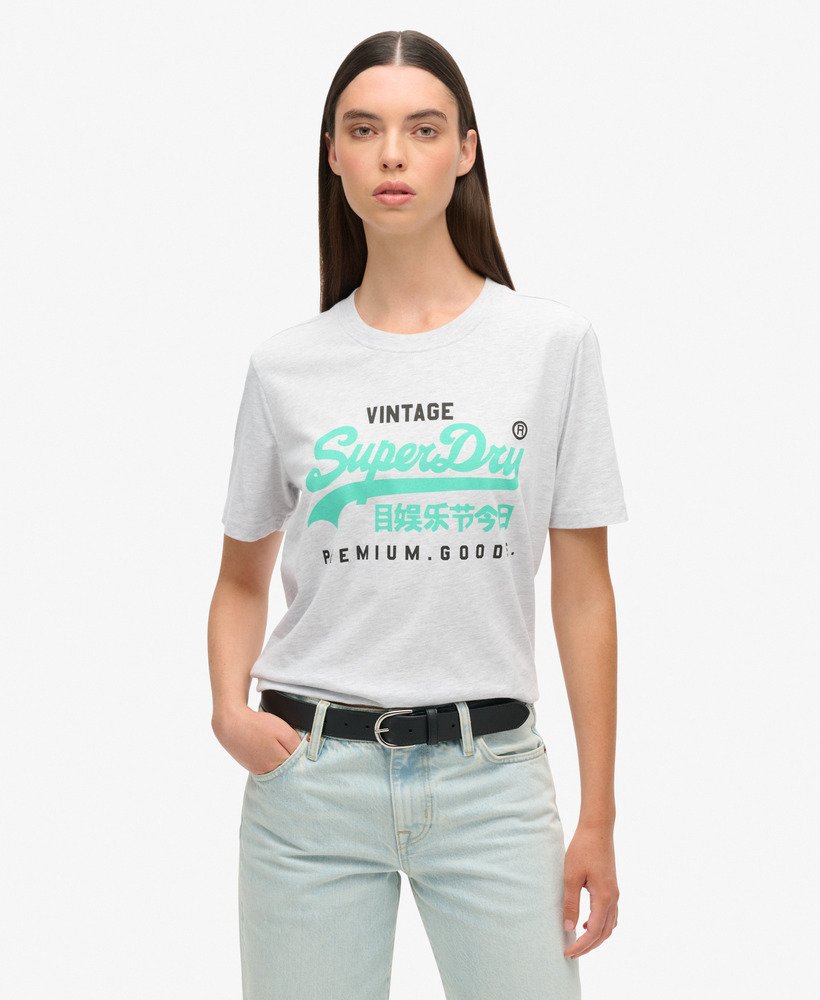 relaxed t-shirt met puffprint in glacier grey marl