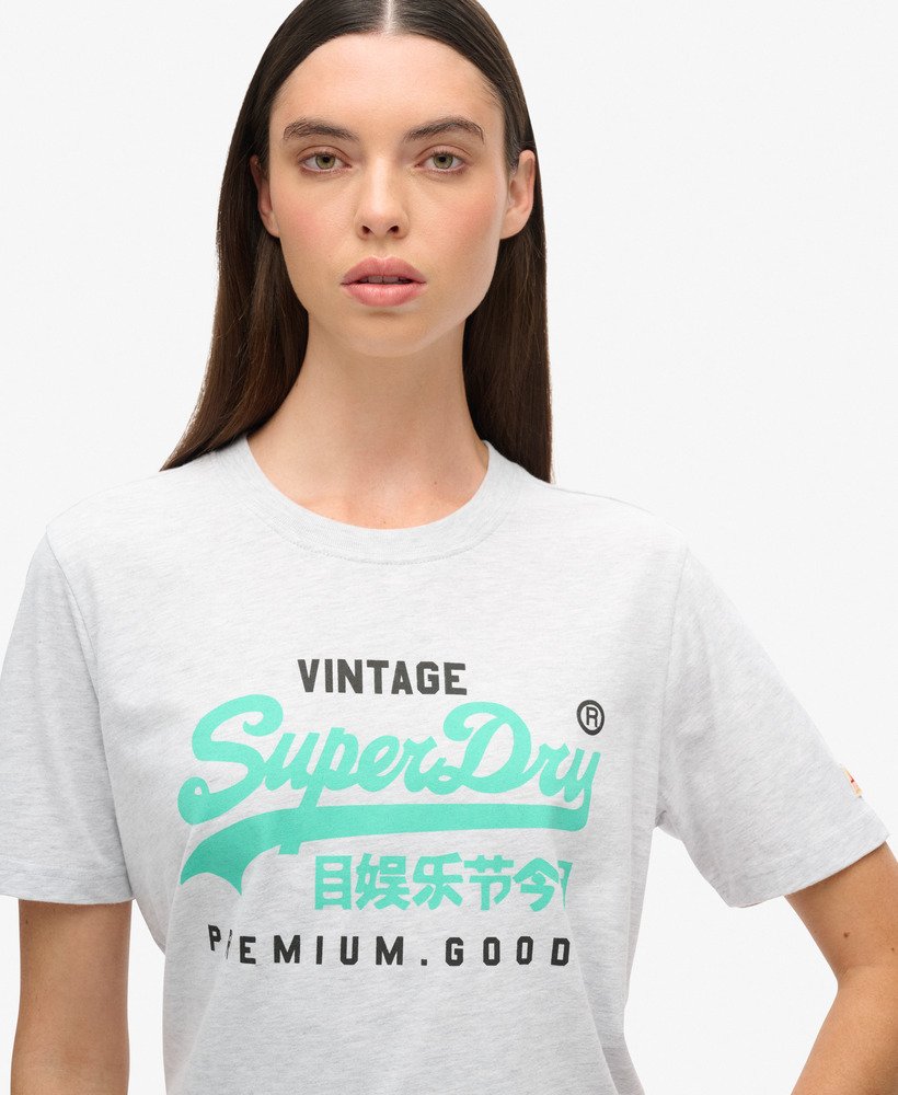 relaxed t-shirt met puffprint in glacier grey marl