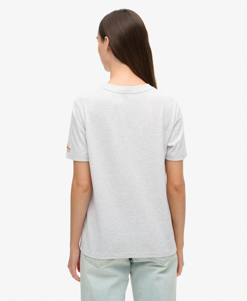 relaxed t-shirt met puffprint in glacier grey marl