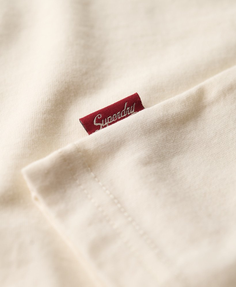 relaxed t-shirt met reliëflogo in nieuw krijtwit