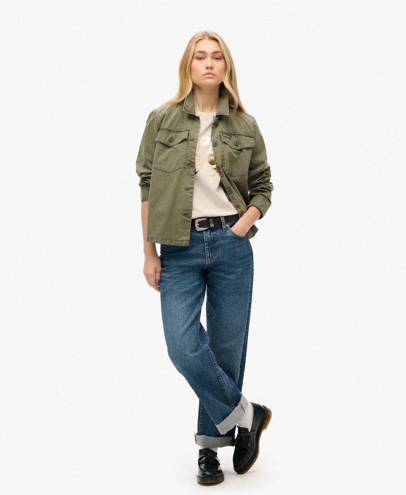 luxe metallic logo relaxed t-shirt in gebroken grijs