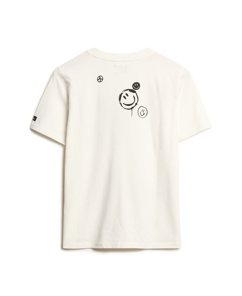 lo-fi punk poster relaxed t-shirt in winter white