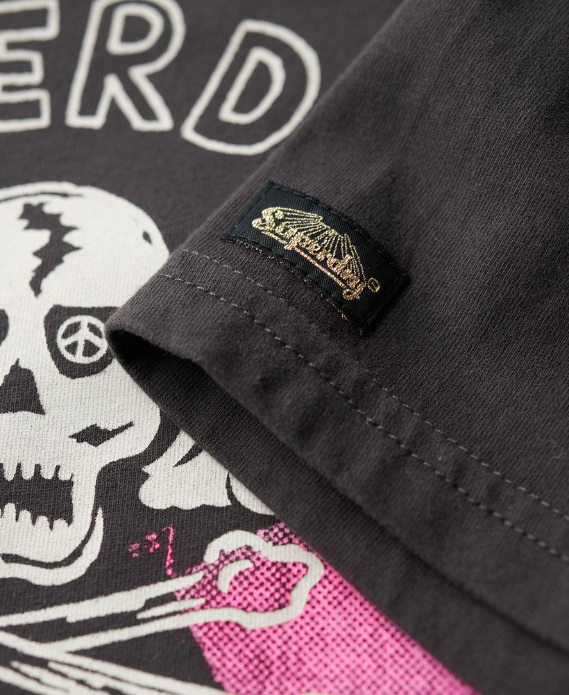 lo-fi punk poster relaxed t-shirt in bison black