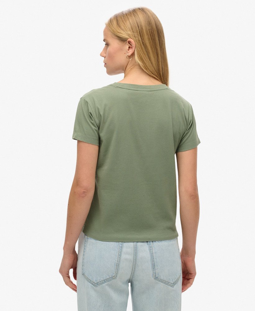getailleerd t-shirt van suika met borduursels in laurel khaki