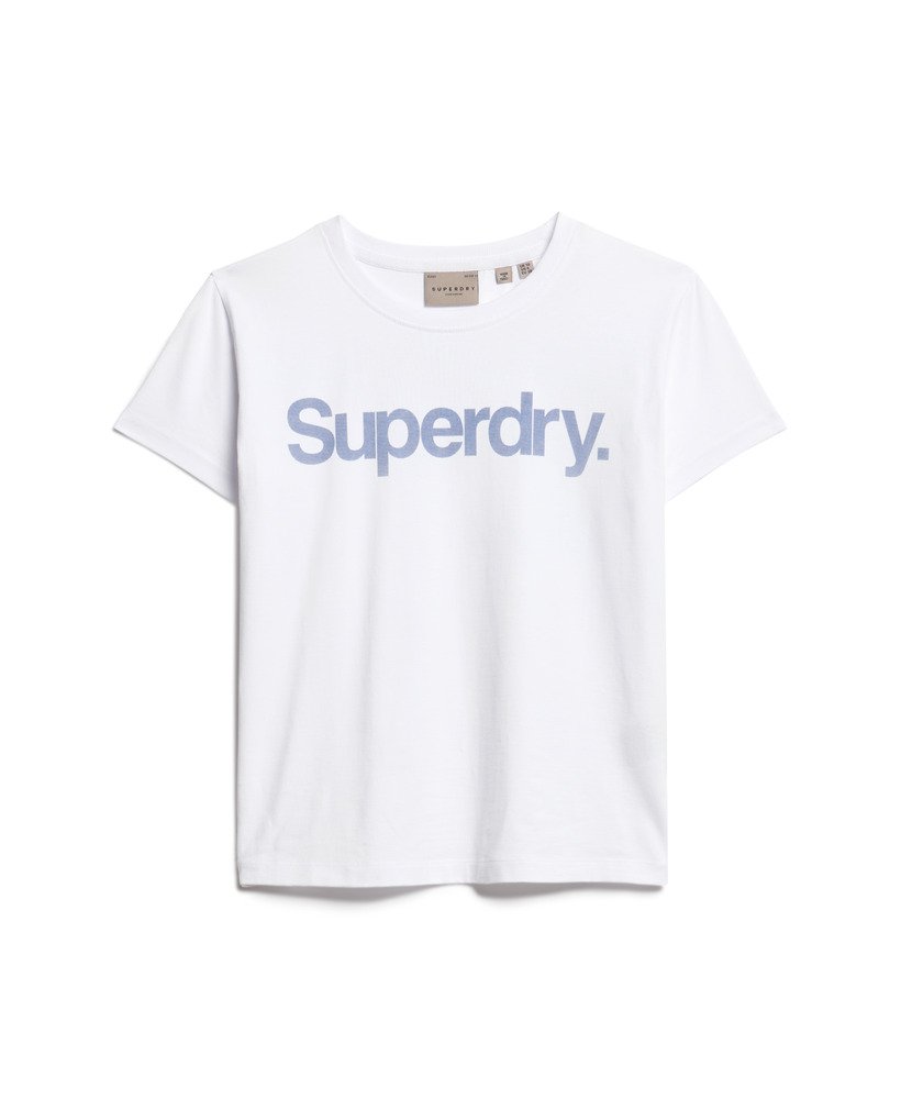 core logo city fitted t-shirt in brilliant white