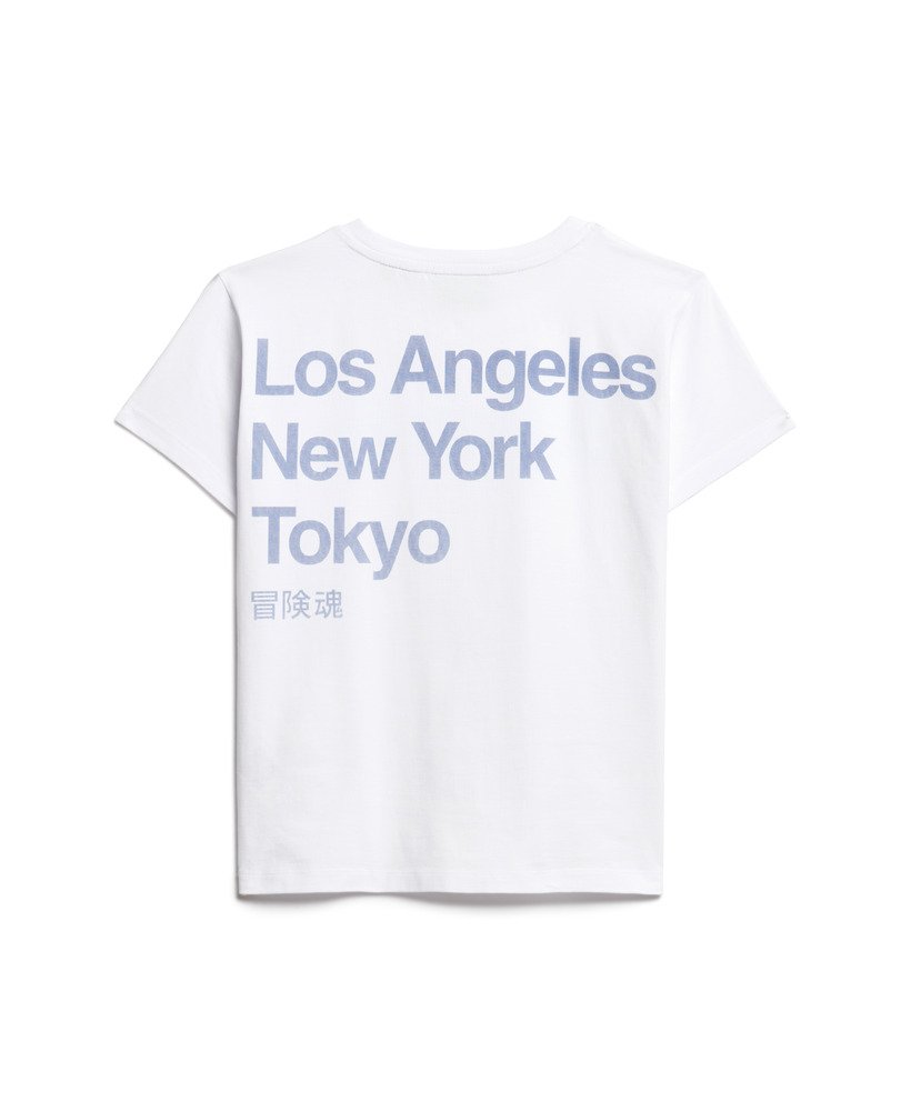 core logo city fitted t-shirt in brilliant white