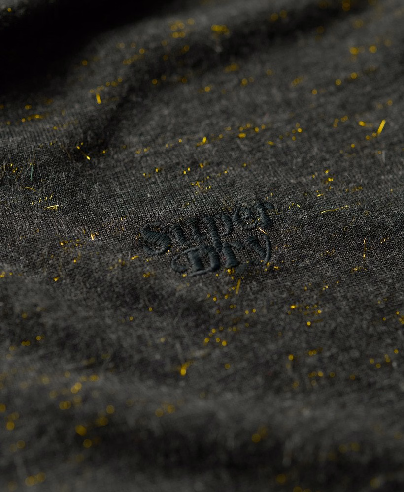 Studios Slub geborduurd T-shirt met V-hals