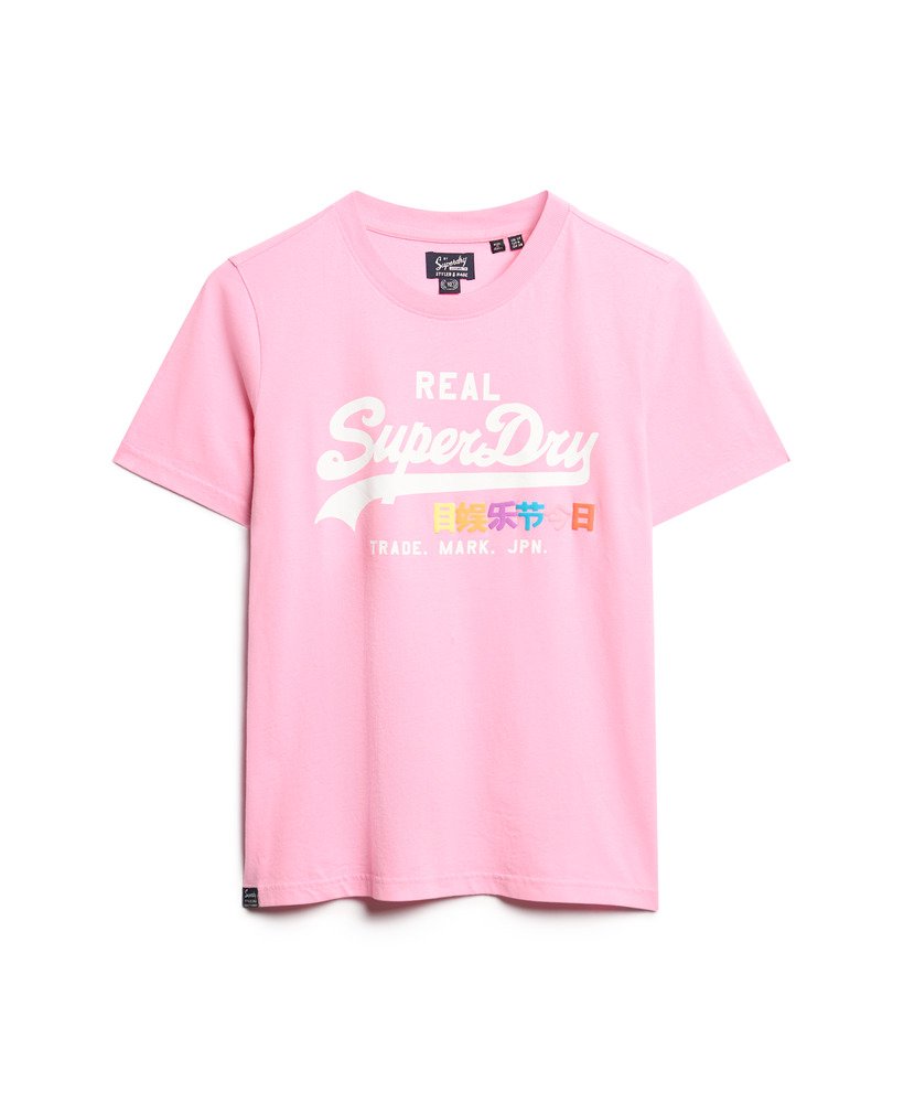 vintage logo pop entry t-shirt in marne pink