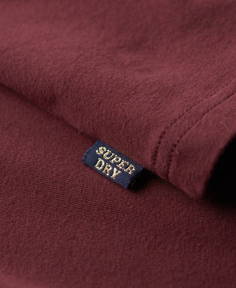 athletic essentials graphic ringer t-shirt in port red