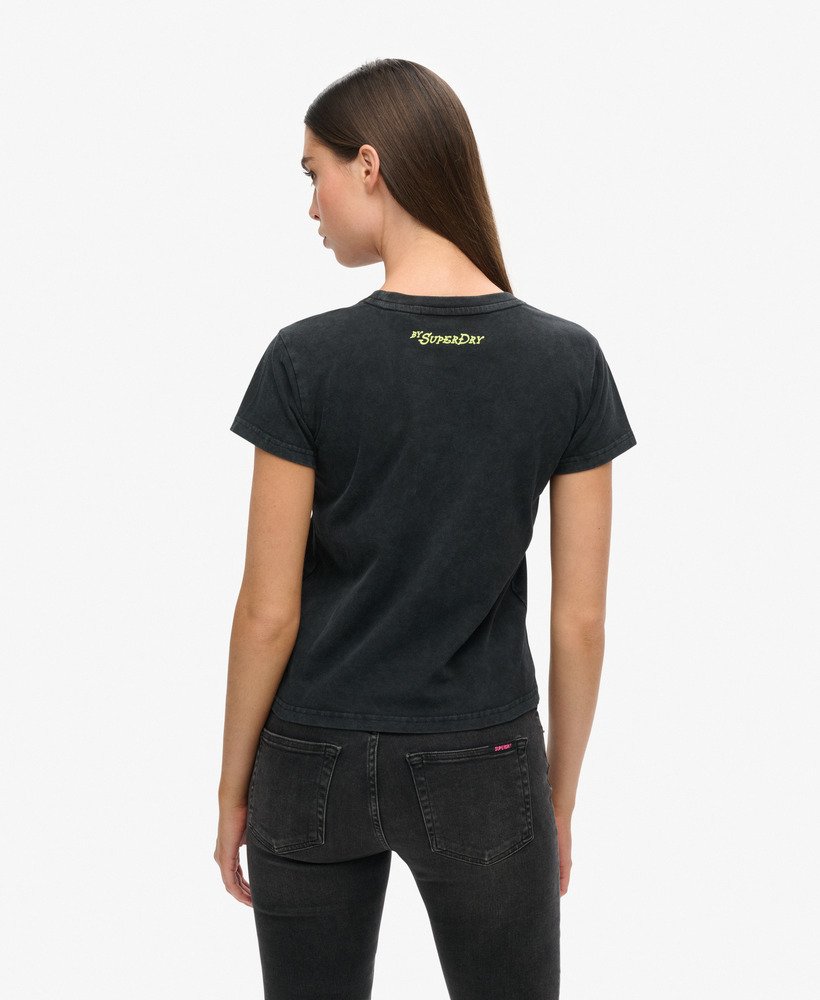 blondie x superdry aansluitend t-shirt in zwart