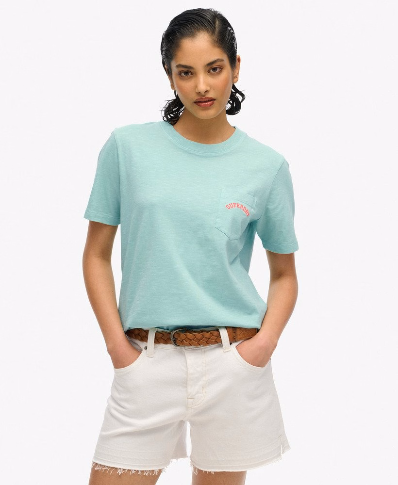 Essential Logo Garment Dye Pocket T-Shirt