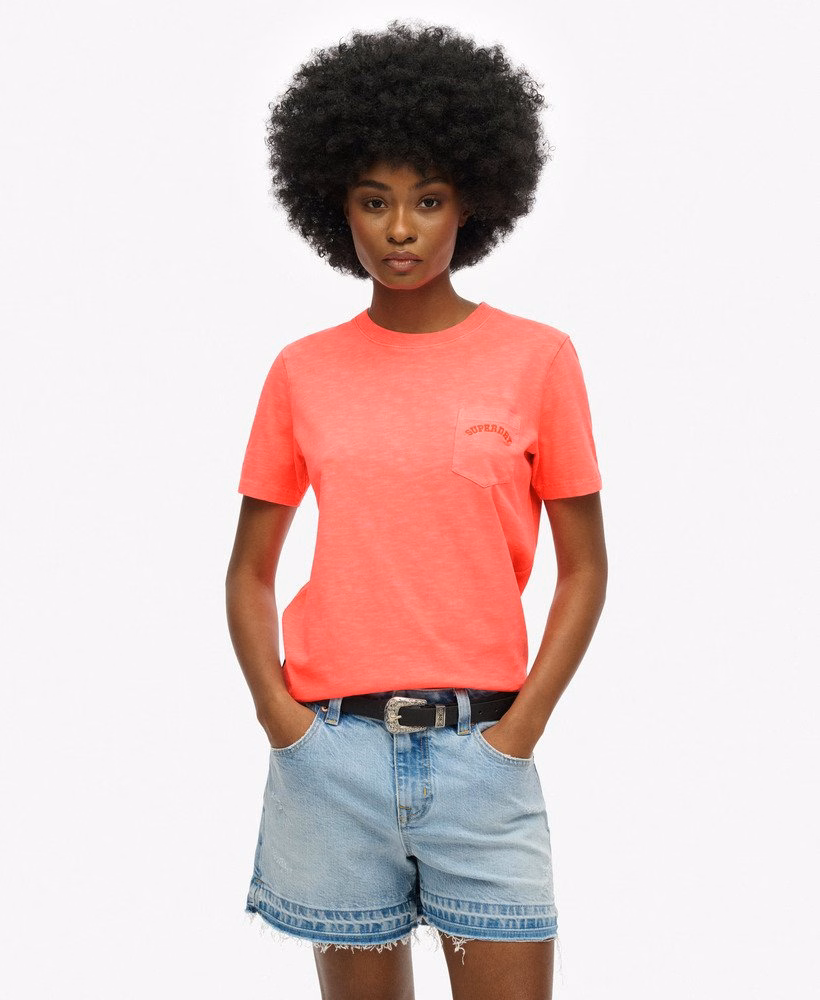 Essential Logo Garment Dye Pocket T-Shirt