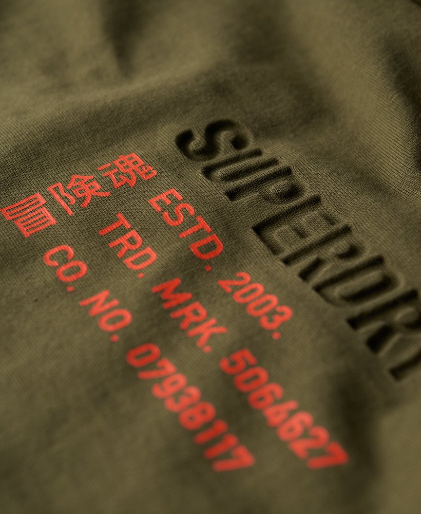 oversized utility sport logo t-shirt in legergroen kaki