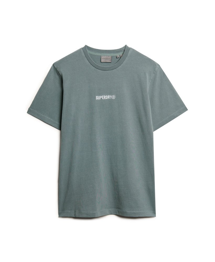 oversized t-shirt met micrologo in stormachtig weerblauw.
