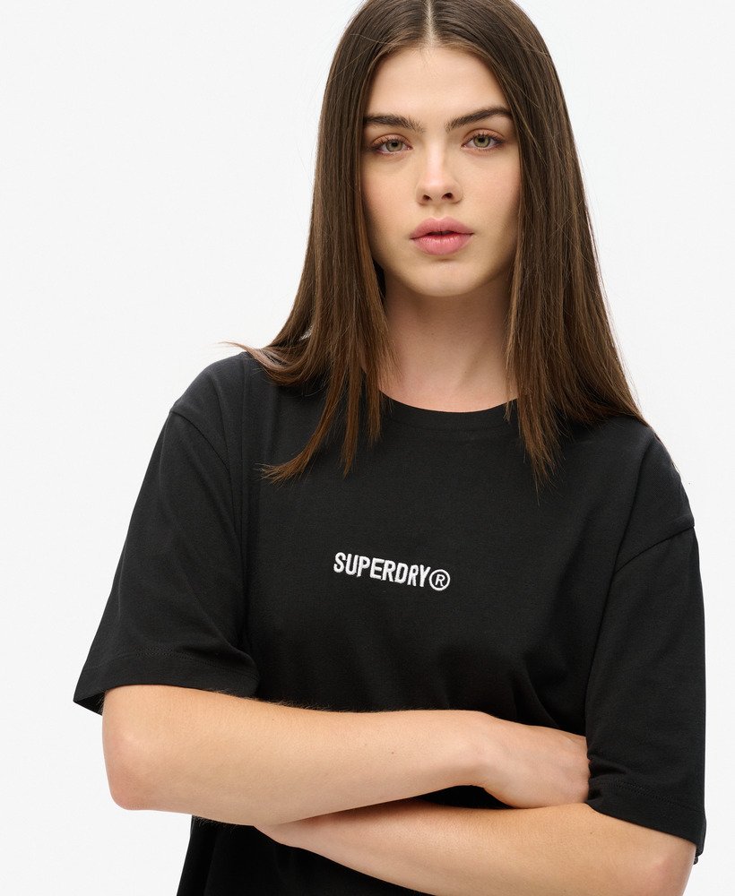 oversized t-shirt met micrologo in zwart