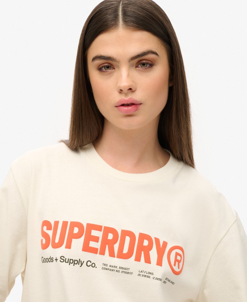 oversized utility sport logo t-shirt in nordic bone grey