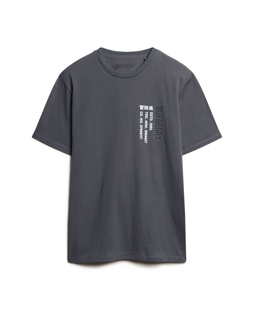 oversized utility sport logo t-shirt in ebony